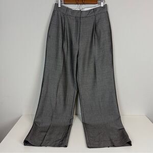 Sandro Wool Blend Grey Wide Leg Trousers 38/6